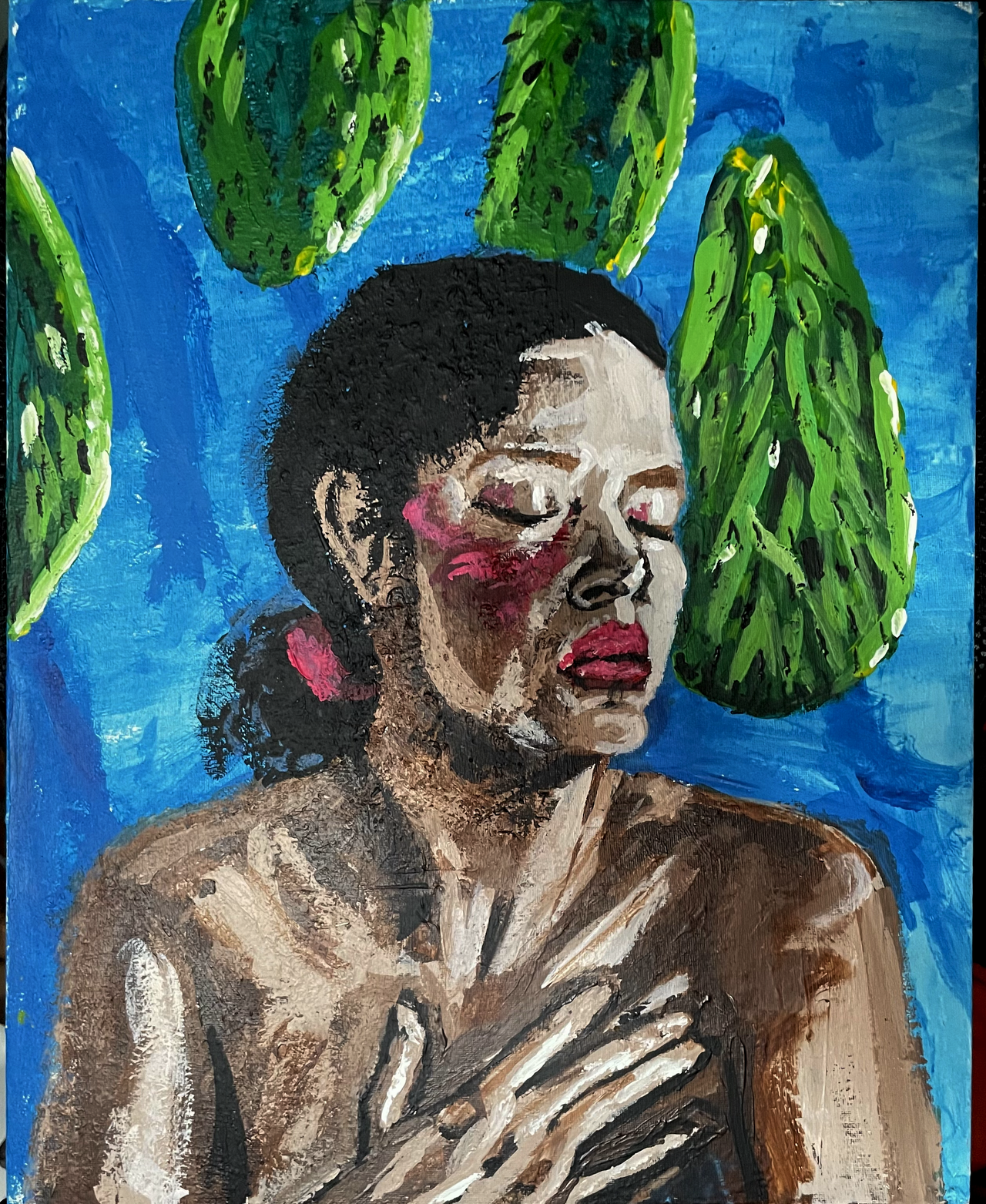 Mujer Con Nopales
